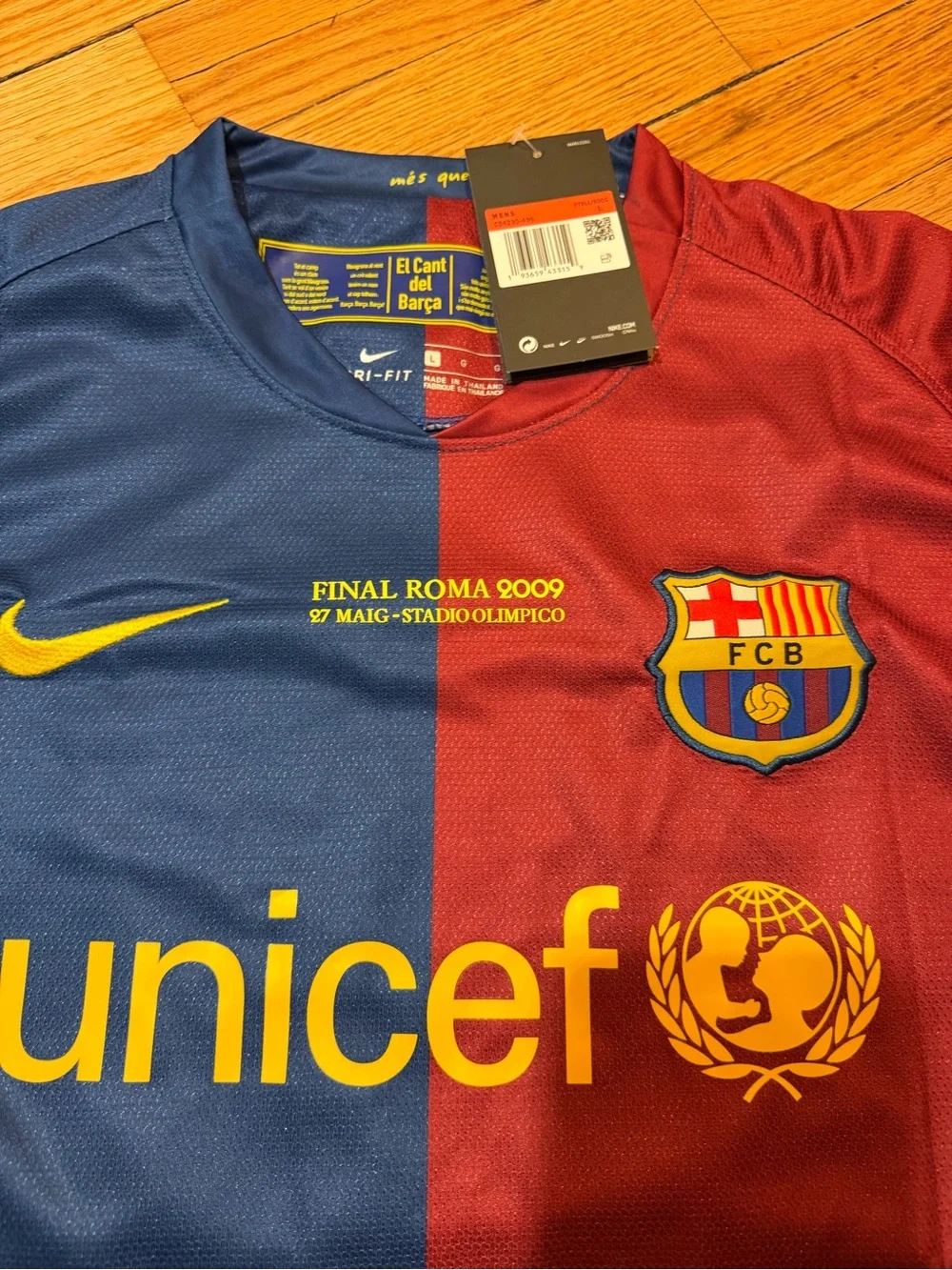 Nike FC Barcelona men 2009 final Jersey in Blue and red Henry 14